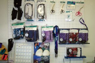 Nurses supplies, Stethoscopes, blood pressure cuffs and more.